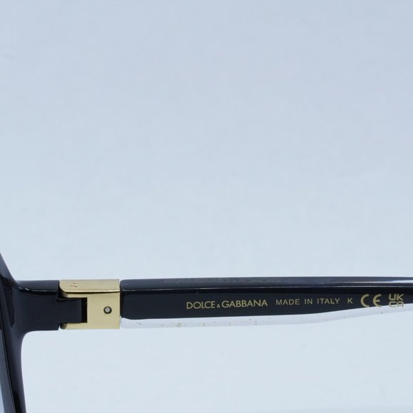 NEW DOLCE&GABBANA DG6134 675/79 BLACK/CLEAR GRADIENT BLUE SUNGLASSES - Picture 6 of 10